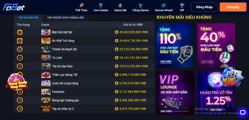 Các loại trò chơi nổ hũ phổ biến tại tk88bet